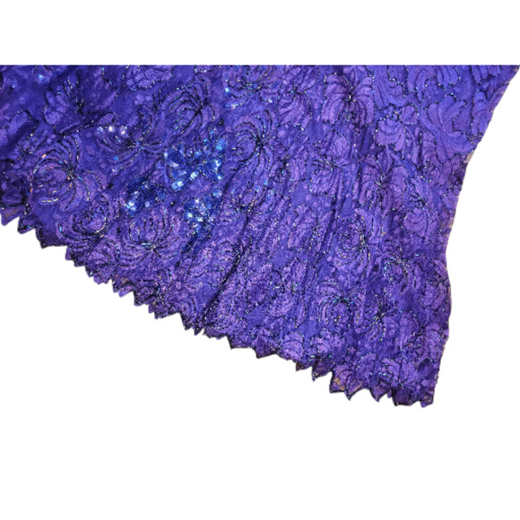 Vintage Judith Ann Plus 3X Purple Beaded Sequin 2pc Skirt Set Rayon - Picture 14 of 16